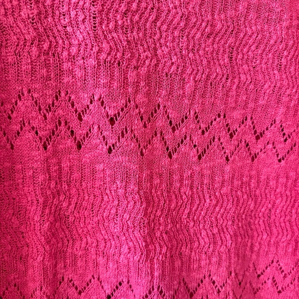 🔴 5 for $40 SALE! 
Jones New York Hot Pink Crew Neck Loose Knit Sweater sz XL - Picture 8 of 12